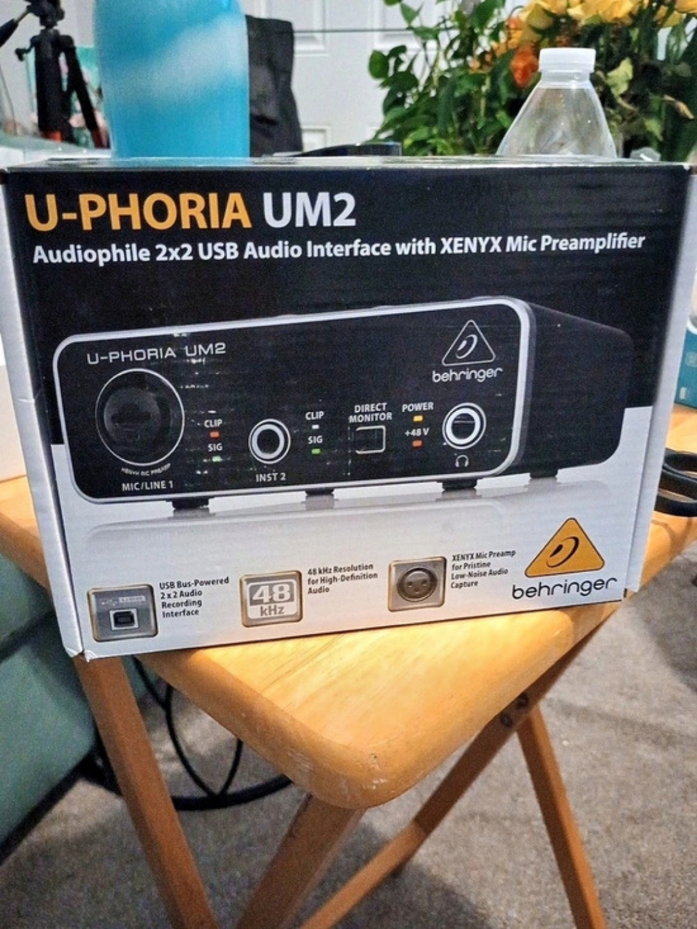 Behringer U-Phoria UM2 USB Audio Interface 48kHz Like New